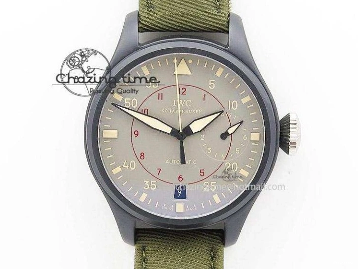 MIROTIME 0706 Pilot Chrono IW388003 Real Ceramic V6F 1:1 Best Edition On Black Nylon Strap A StreetReady 7284